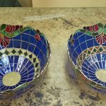 Two Blue Tiffany Lamps Dome - Standing - Csilla Soós