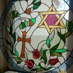 Stained Glass Window With Religious Symbols - Csilla Soós