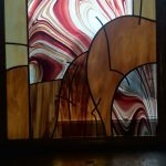 Stained Glass Wall Picture (Brown and Crimson) - Csilla Soós