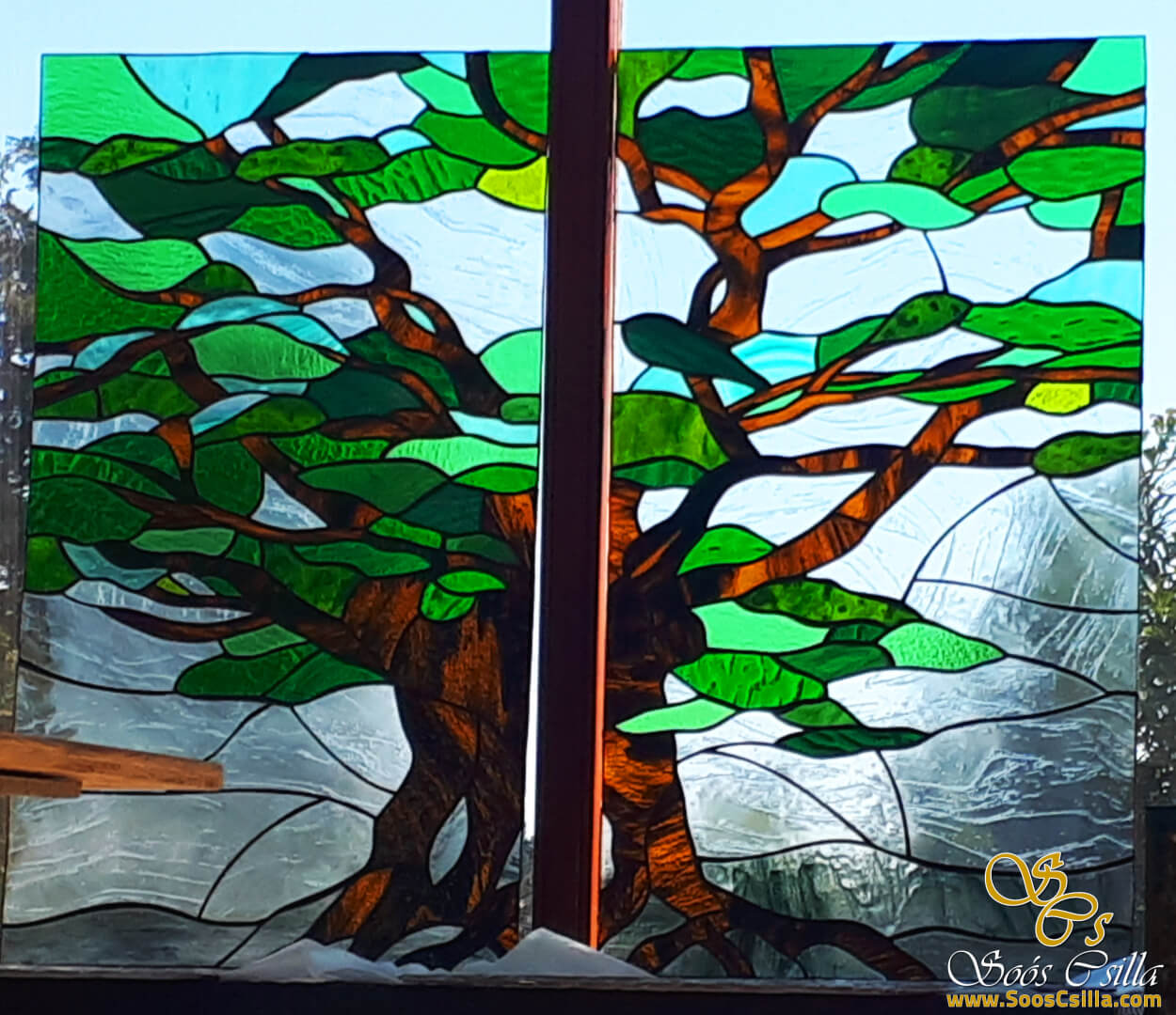 Stained Glass Window: The Tree Of Life - Csilla SoósORIGINAL STAINED ...